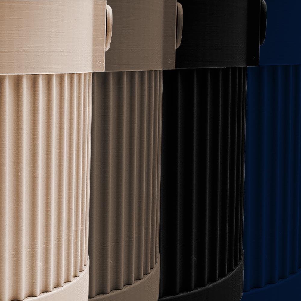Minimalist Ribbed Hanging Planter | Modern Indoor Plant Pot