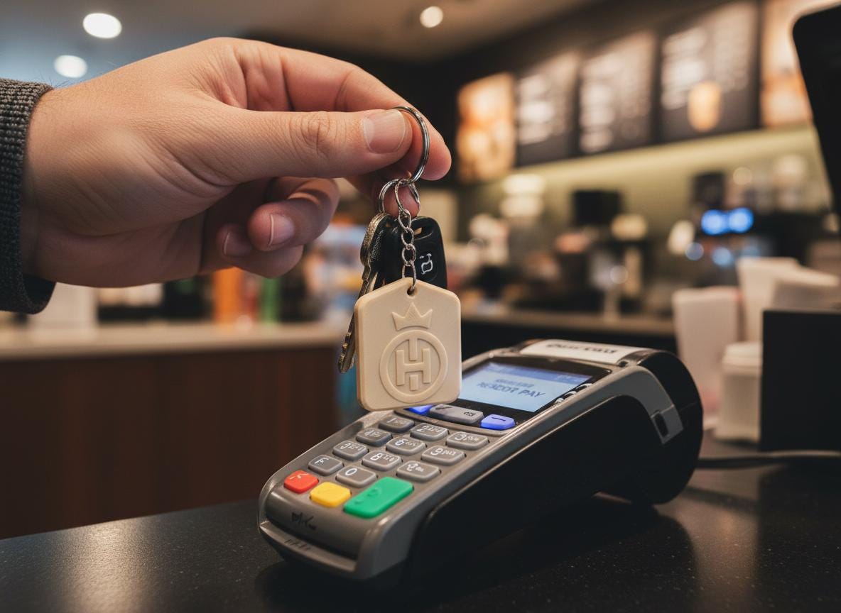 NFC Tap Capable Key-chain | Customizable with logo , name and more | Business , Social media , Website