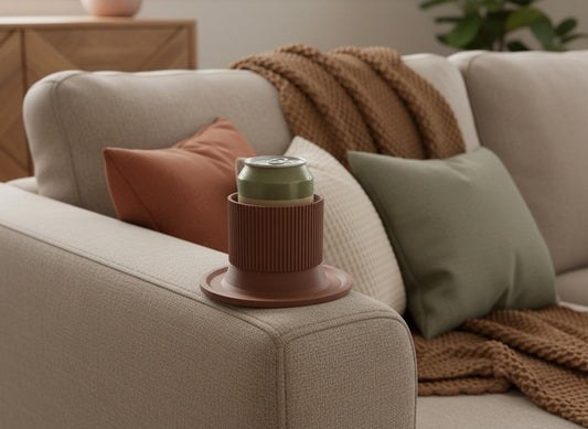 Non-Tip Couch Cup Holder | Spill-Resistant Drink Holder for Sofas, Armrests & Soft Surfaces