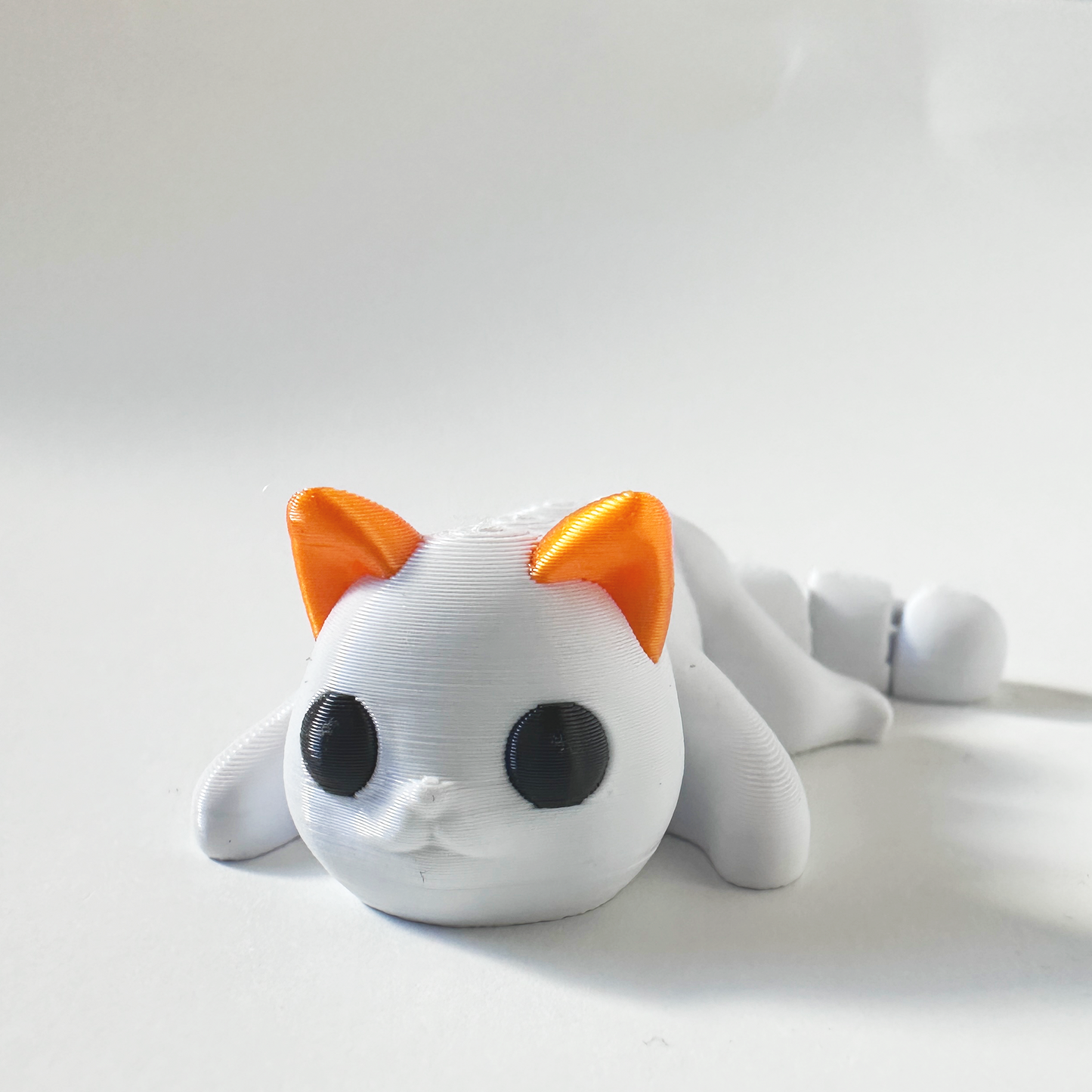 Mini Zou3d White cat with Orange Ears