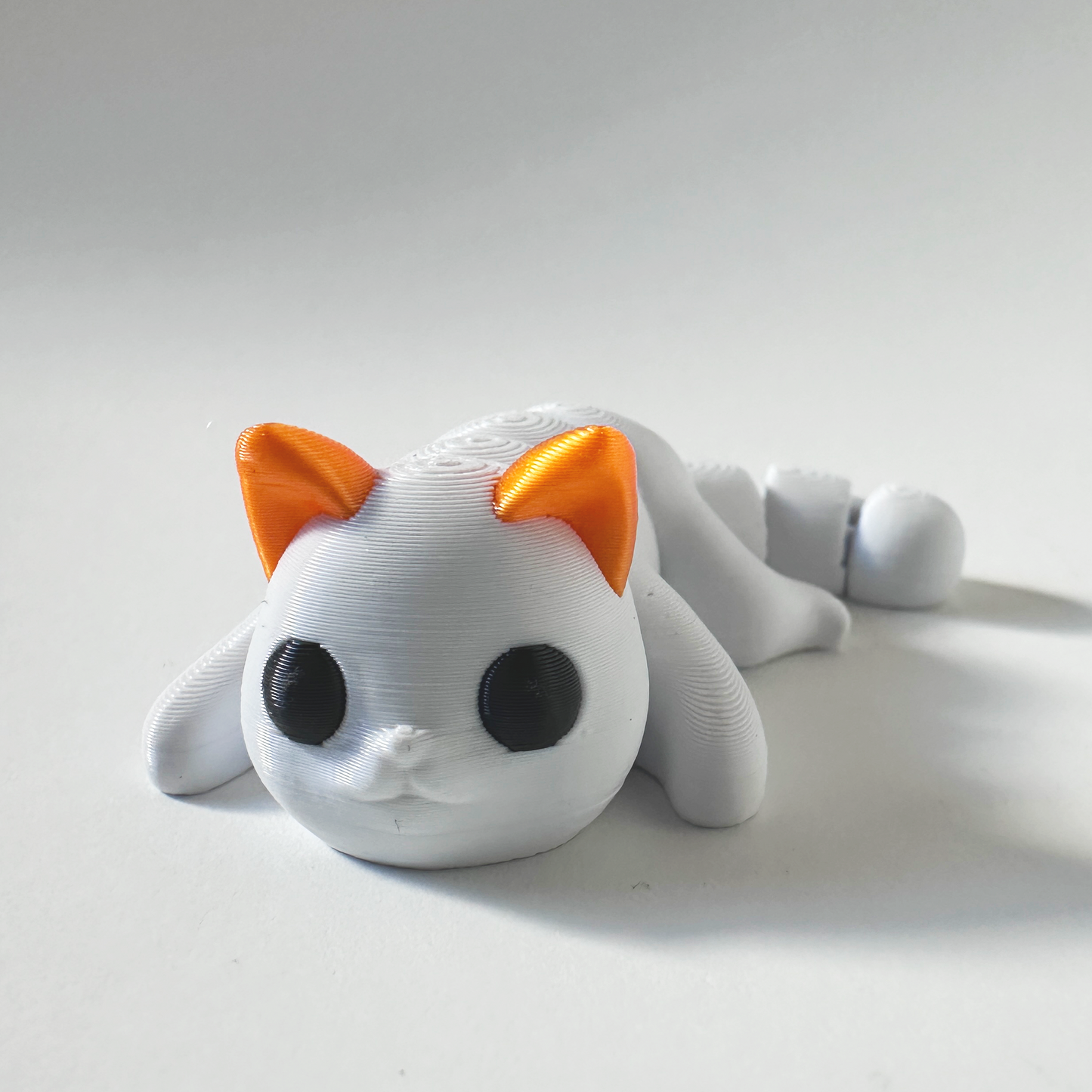 Mini Zou3d White cat with Orange Ears