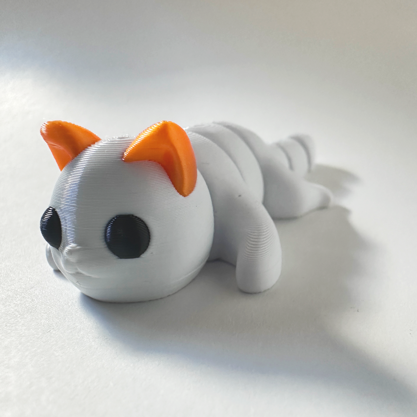Mini Zou3d White cat with Orange Ears